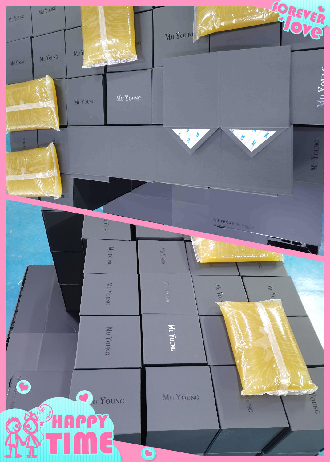 Black foldable gift box