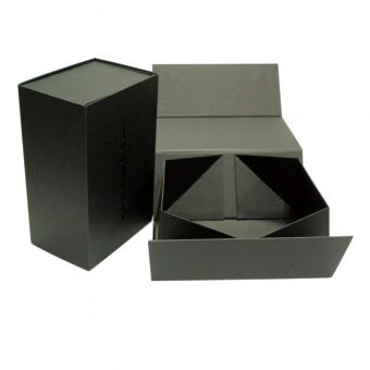 large matte black folding packaging box