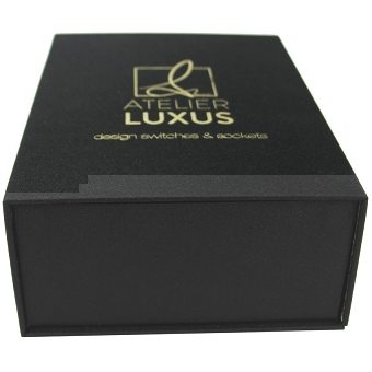 Black flip gift box with EVA foam