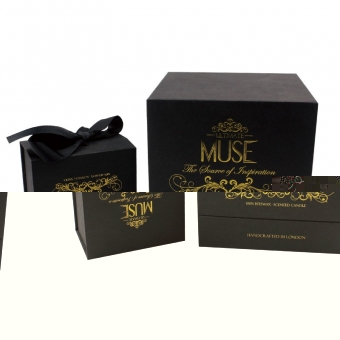 Luxury Candle Boxes Wholesale Black clamshell candle box