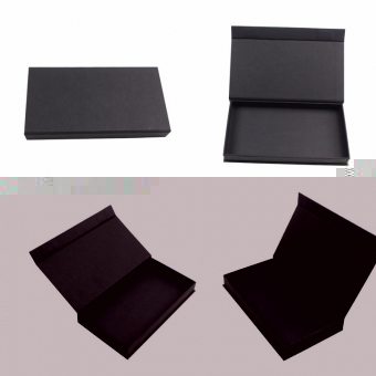 Small Rectangle Black Packing Box Magnetic Lid