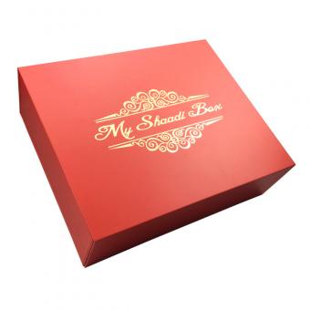 Foldable Red Gift Box With Ribbon