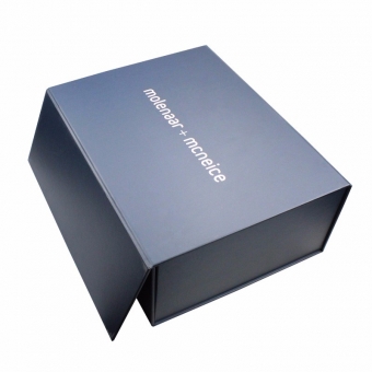 Matte Blue Large Size Folding Magnetic Box With Lids