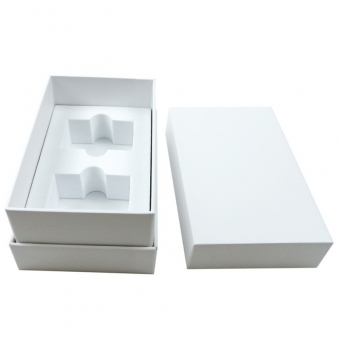 Custom sturdy enough plain white box and shaped EVA with lid