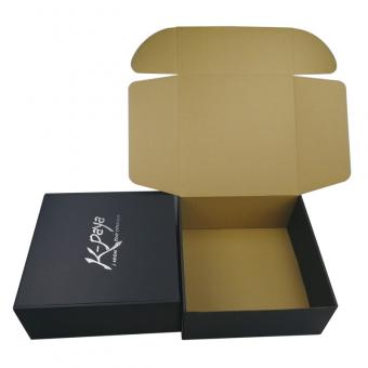 Custom silver foil stamping large postal shipping mailer box