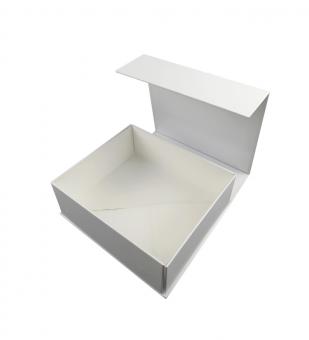 Recycled silver hot stamping 2 pieces fold out box