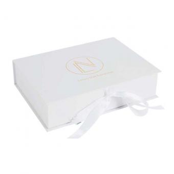 White Gift Boxes With Ribbon