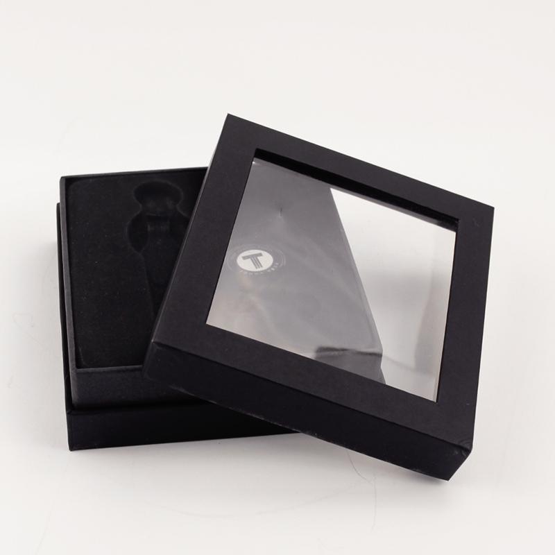 Custom Modern Simple Rigid Gift Lid And Bottom Box With Window