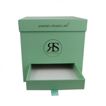 flower gift box with drawer insert