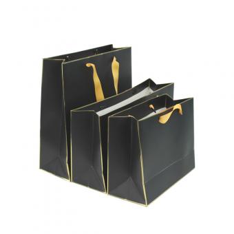 black paper bags with your logo
