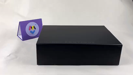 Custom Black Cardboard Magnetic Gift Box with UV coating LOGO