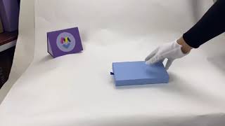 Custom Blue Pantone Color Printed Sliding Gift Box